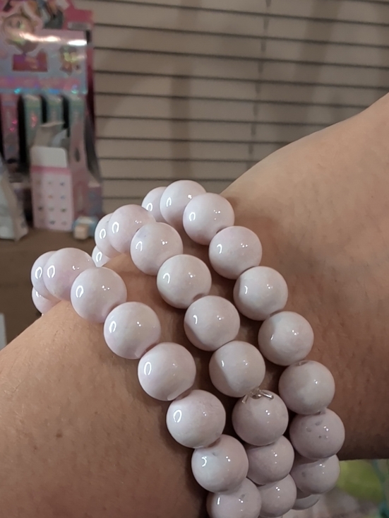 Accessories - 3 Elegant Lavender Bead Stretch Bracelet - Women Jewelry